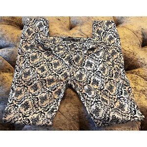 Iris Jeans Flocked Skinny Leg Jeans, Pants Size 1